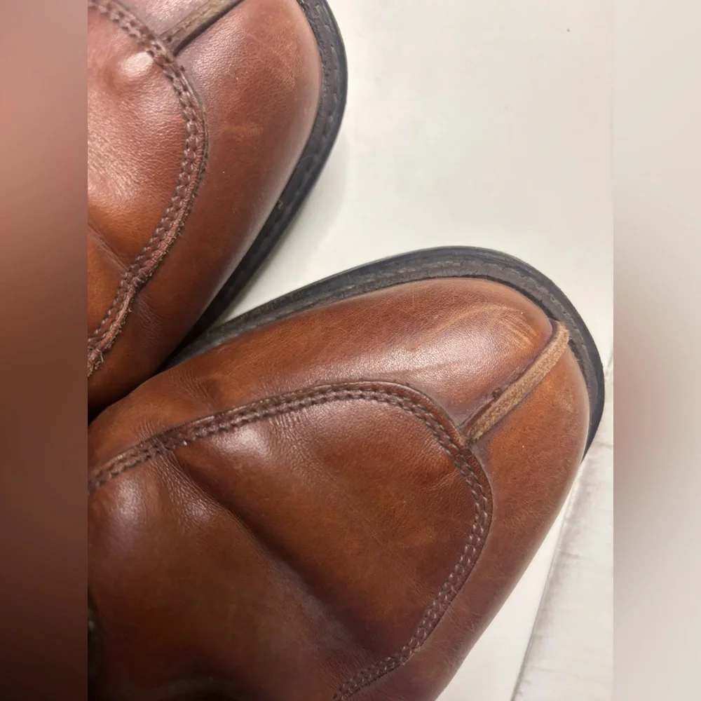 Allen Edmonds Mens Brown Leather Split Toe Oxford Dress Shoes Size 8.5